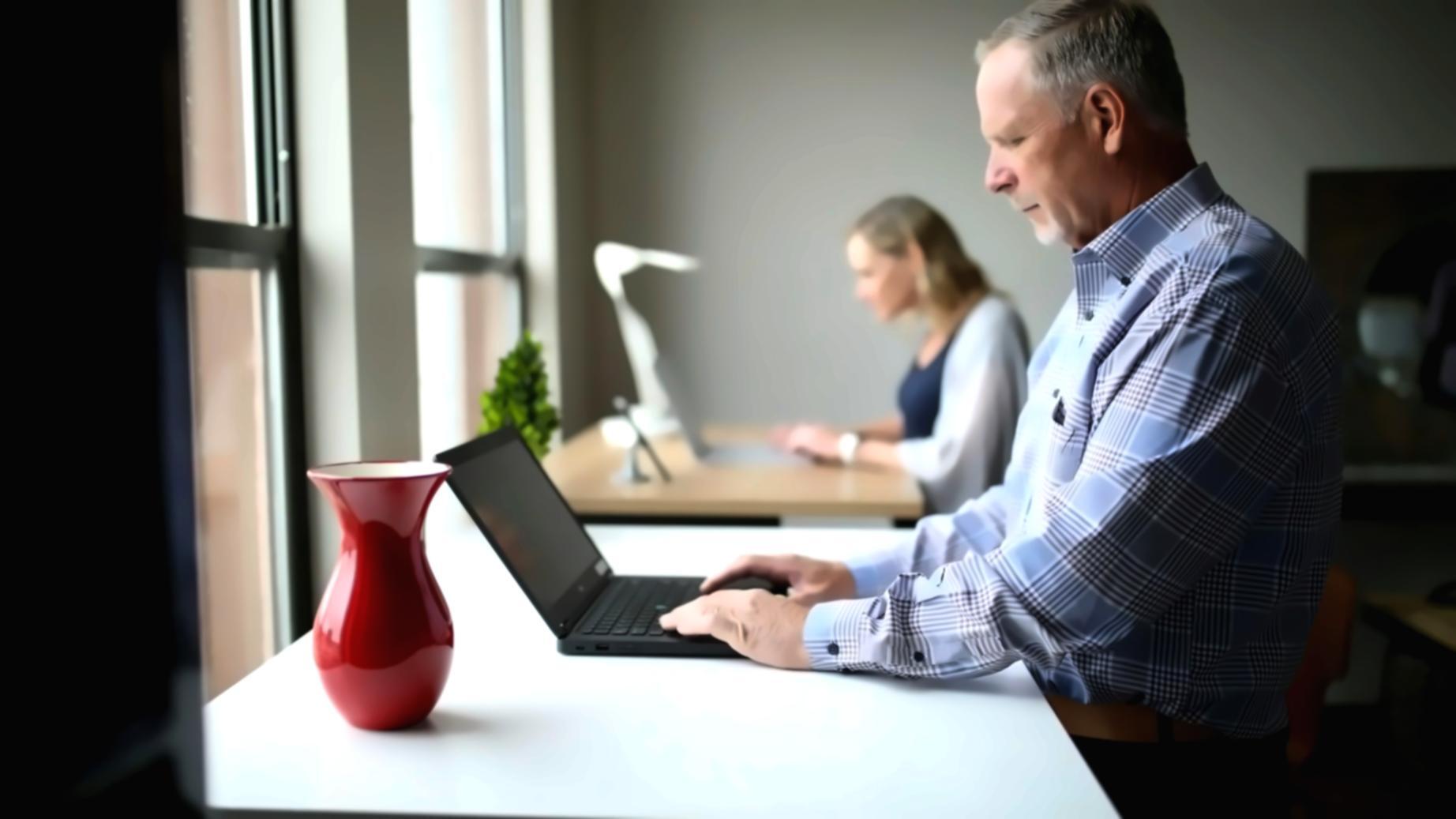 Investment tracking spreadsheet with calculator and coffee cup on desk